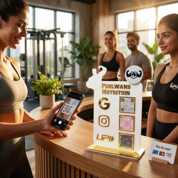 3 In 1 QR Code Stand For Gym