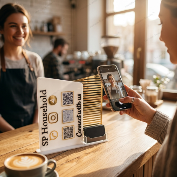 Custom Qr Scanner Stand For Payment Desk