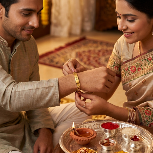 Custom Bracelet Rakhi For Brother With Name