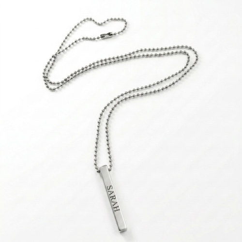 Custom Name Chain Silver Finish