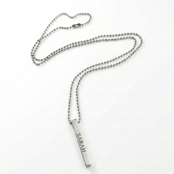 Custom Name Chain Silver Finish