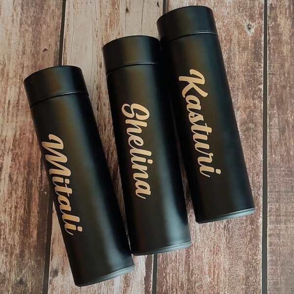 Custom Name Water Bottle With Temperature Sensor