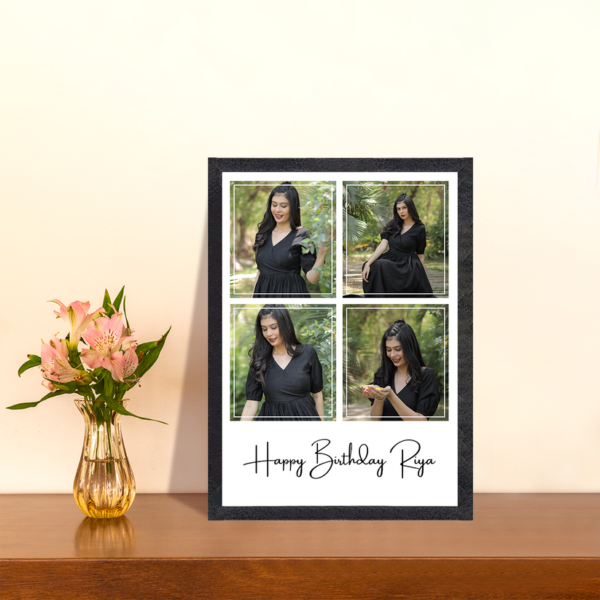 Customized 4 Photo Frame For Birthday Gift