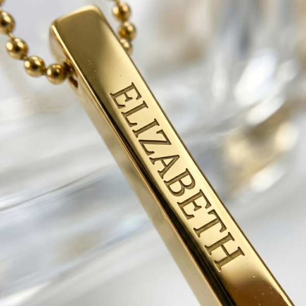 Gold Finish Personalized Pendant