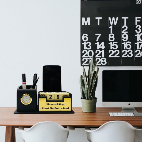 Multi Functional Wooden Desk Organizer