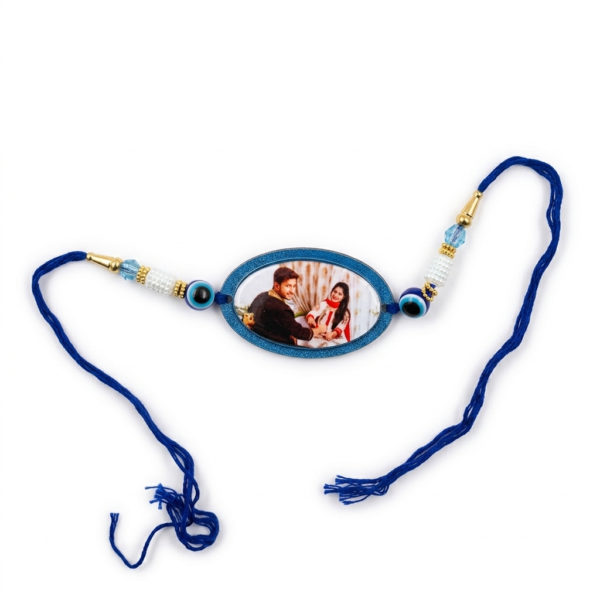 Personalized Evil Eye Photo Rakhi for Brother