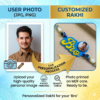 Personalized Photo Rakhi With Bro Design