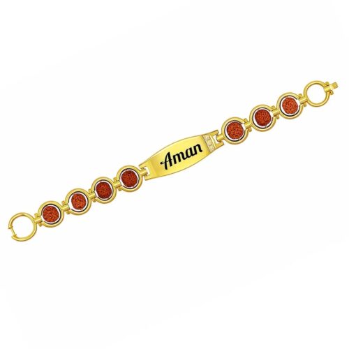 Personalized Rudraksh Rakhi With Name