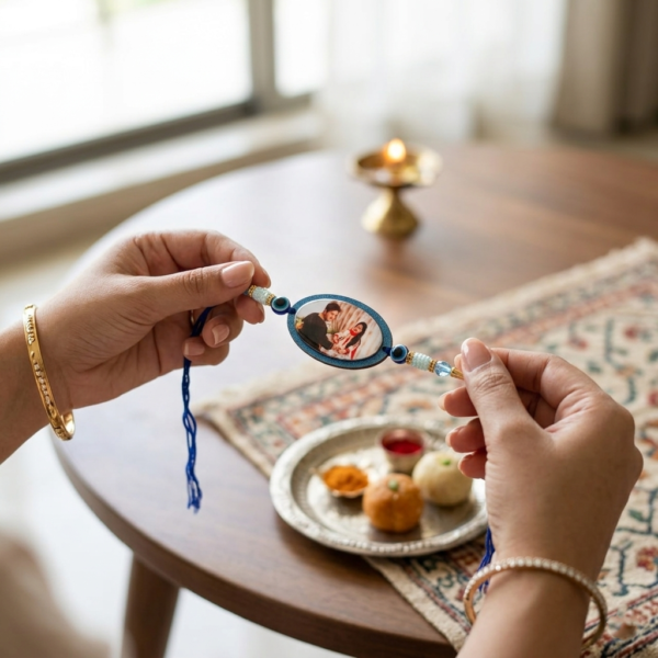 Rakhi With Photo Frame Design for Brother