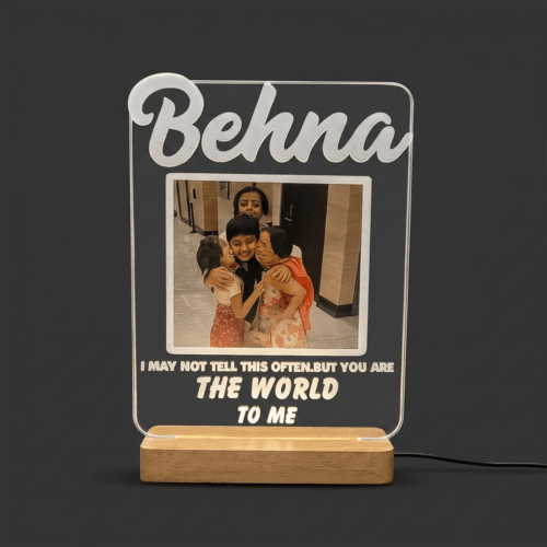 Sister Gift With Personalized LED Light Frame Sister Gift With Personalized LED Light Frame