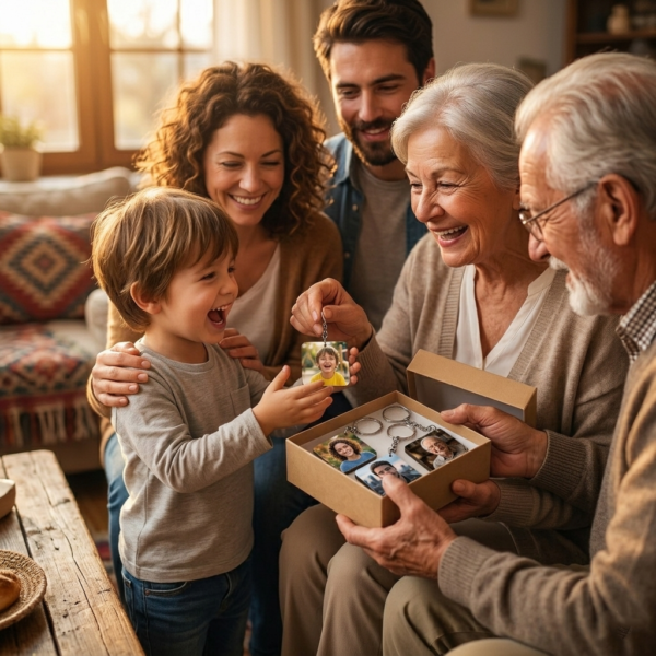 Square Photo Keychain With Custom Image Printing