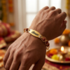 Stylish Rudraksh Rakhi With Custom Name