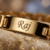 Trendy Golden Rakhi Bracelet For Brother