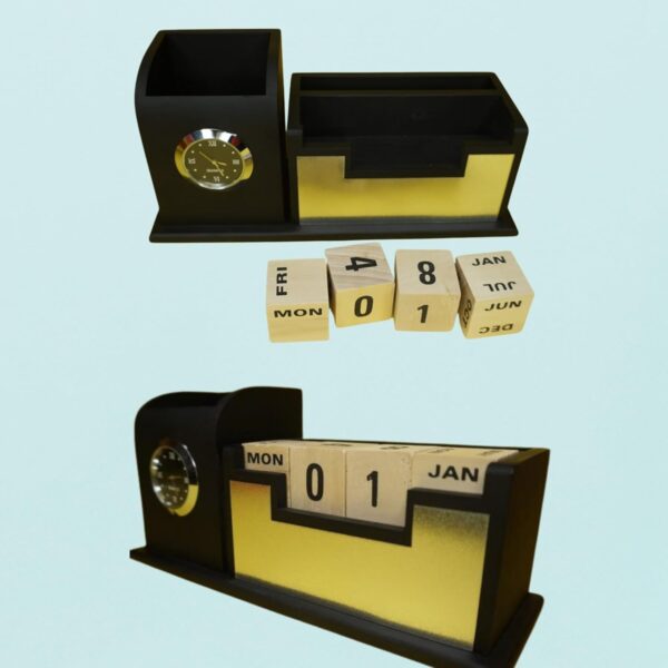 Wooden Pen Stand Organizer For Office Table