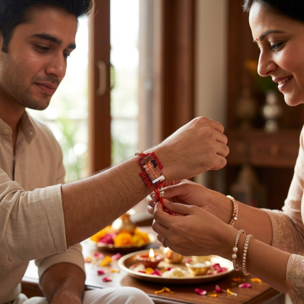 custom rakhi with brother picture