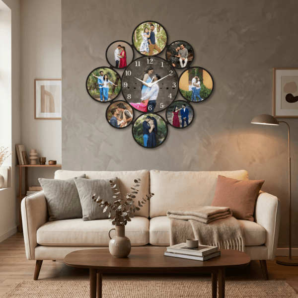 Anniversary Personalized Picture Clock For Couples Gift