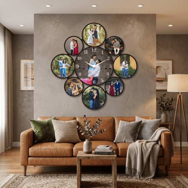 Birthday Gift Wall Clock With Custom Photo Design