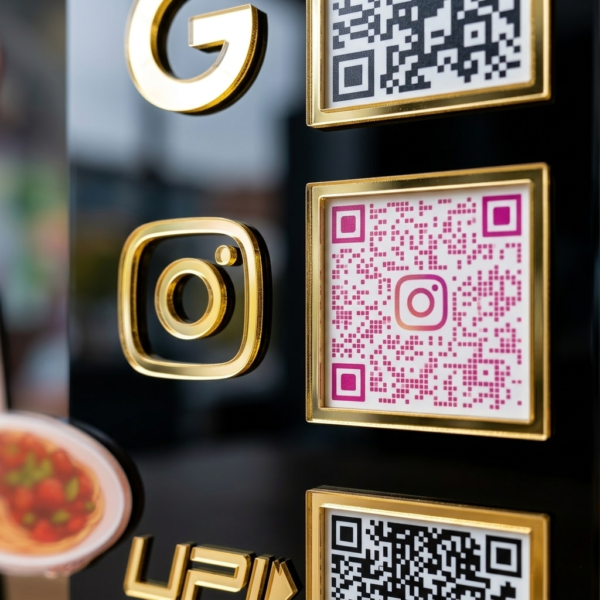 Chef Cutout QR Code Standee For Table Display
