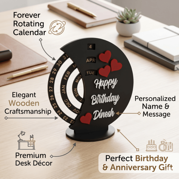Custom Engraved Forever Desk Gift With Quote Design