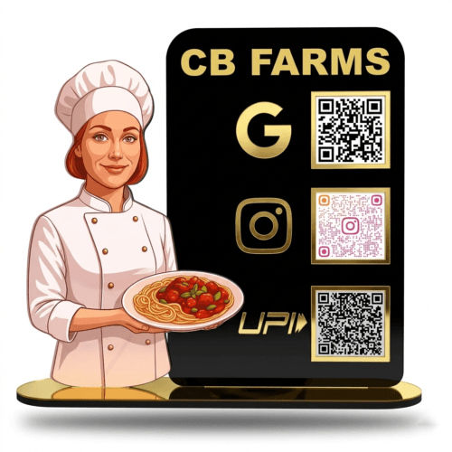 Personalized Restaurant QR Code Display Stand