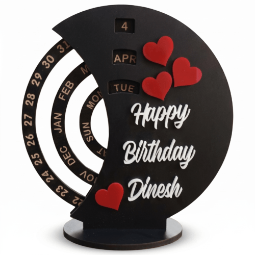 Personalized Wooden Perpetual Calendar With Name Engraving Personalized Wooden Perpetual Calendar With Name Engraving