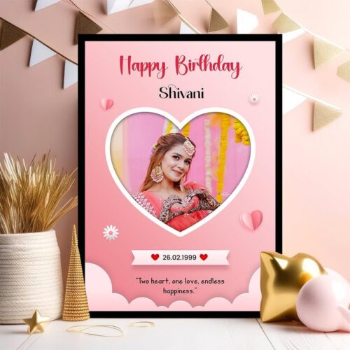 Romantic Heart Design Photo Frame Gift For Birthday Romantic Heart Design Photo Frame Gift For Birthday