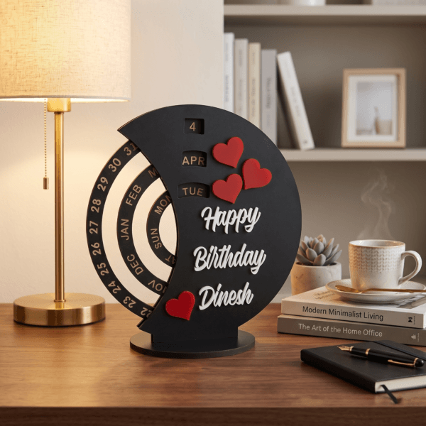 Wooden Desk Calendar Personalized With Logo And Text