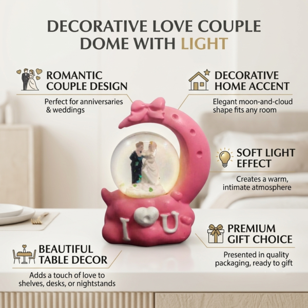 Couple Dome Showpiece with Light Couple Dome Showpiece with Light