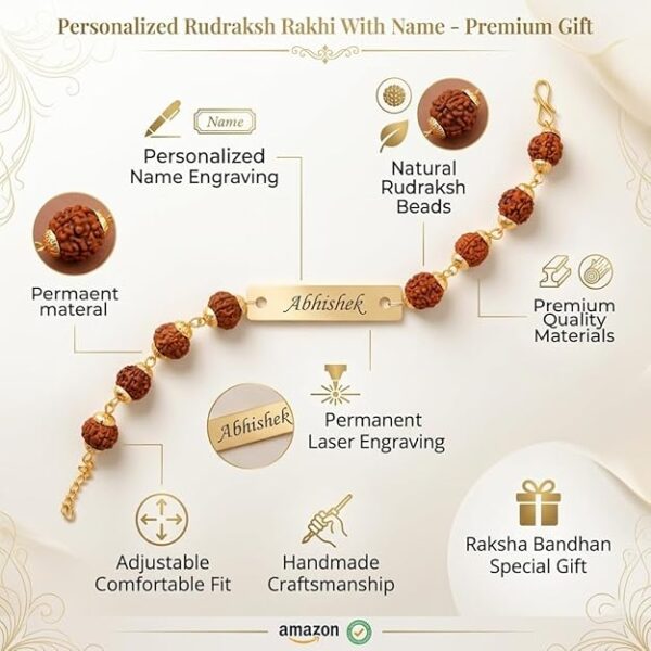 Rudraksha Name Rakhi For Raksha Bandhan Festival Rudraksha Name Rakhi For Raksha Bandhan Festival