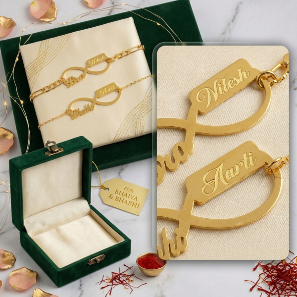 Special Rakhi Set for Bhaiya & Bhabhi Special Rakhi Set for Bhaiya & Bhabhi