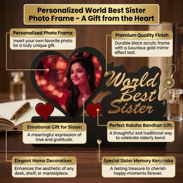 World Best Sister Personalized Photo Frame World Best Sister Personalized Photo Frame