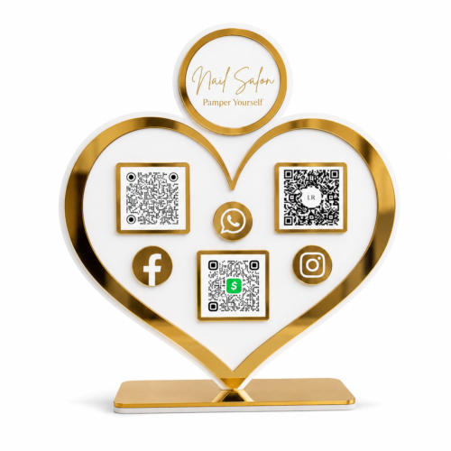 Custom Beauty Salon QR Code Stand With Logo Custom Beauty Salon QR Code Stand With Logo