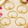 Custom Name Engraved Om Rakhi Bracelet For Brother