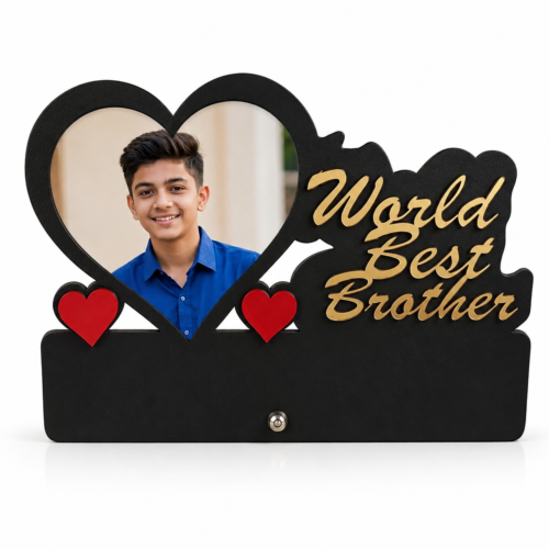 Custom Wooden Rakhi Gift For Brother With Picture Custom Wooden Rakhi Gift For Brother With Picture