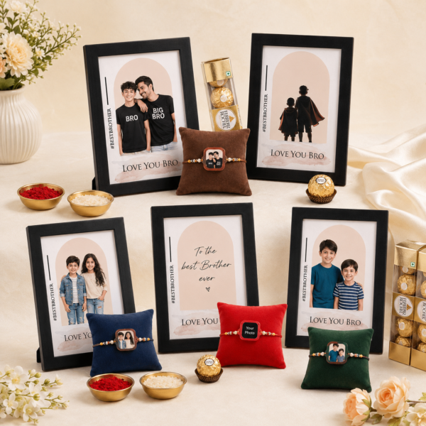Ferrero Rocher Rakhi Hamper With Personalized Photo Rakhi Ferrero Rocher Rakhi Hamper With Personalized Photo Rakhi
