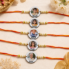 Glossy Personalized Rakhi With Brother Photo Glossy Personalized Rakhi With Brother Photo