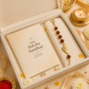 Personalized Brother Rakhi With Rudraksh Beads Personalized Brother Rakhi With Rudraksh Beads