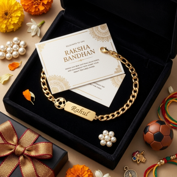 Personalized Football Bracelet Rakhi For Raksha Bandhan Personalized Football Bracelet Rakhi For Raksha Bandhan