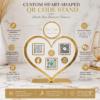Personalized Heart Shaped Acrylic QR Code Stand For Salon