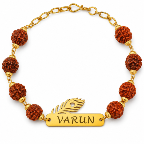 Personalized Mor Pankh Name Rakhi For Brother Personalized Mor Pankh Name Rakhi For Brother
