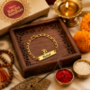 Premium Brass Rakhi With Sacred Om Symbol