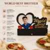World Best Brother Personalized Photo Frame With Heart Slot World Best Brother Personalized Photo Frame With Heart Slot